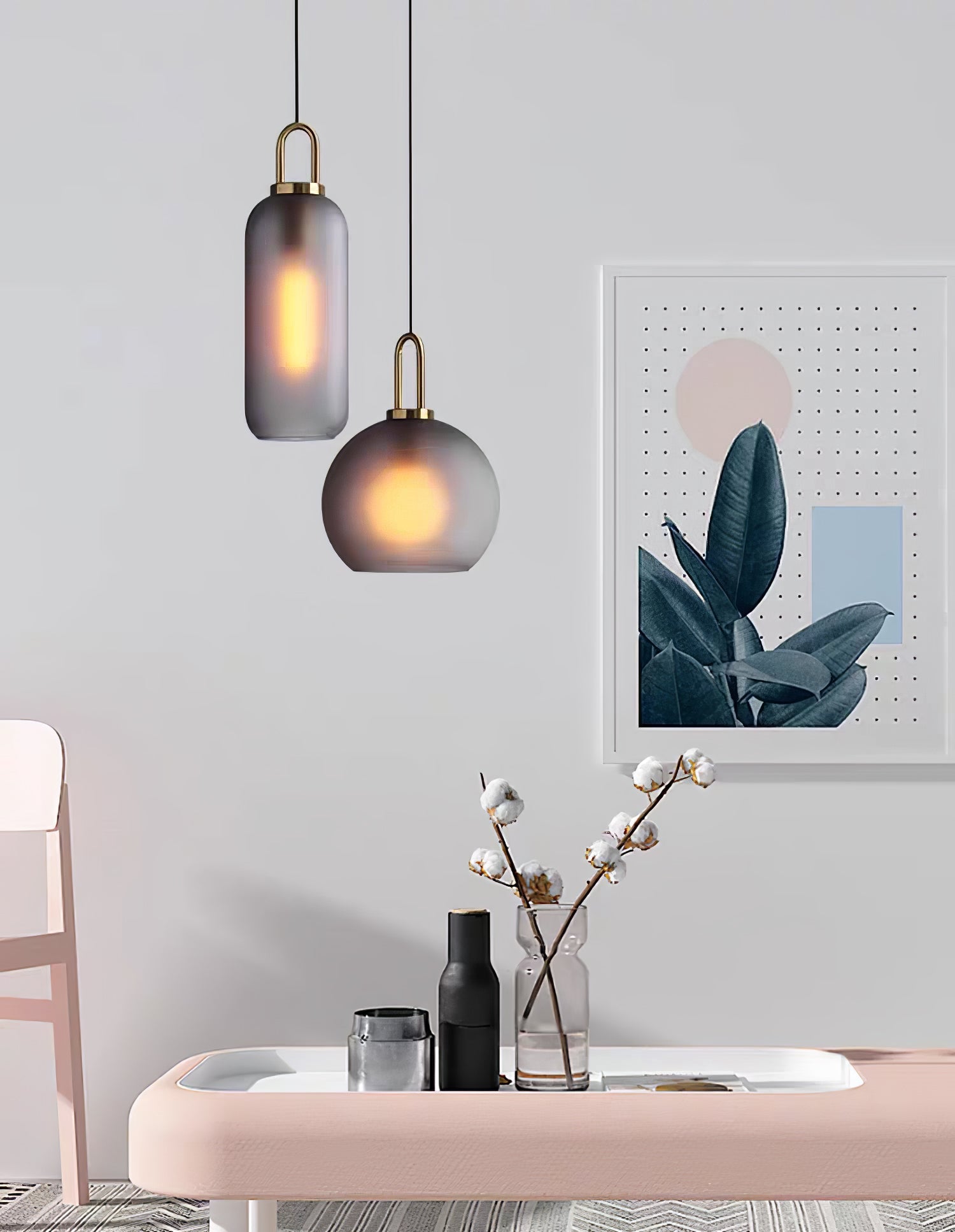 Lustra Suspension Pendule en Verre