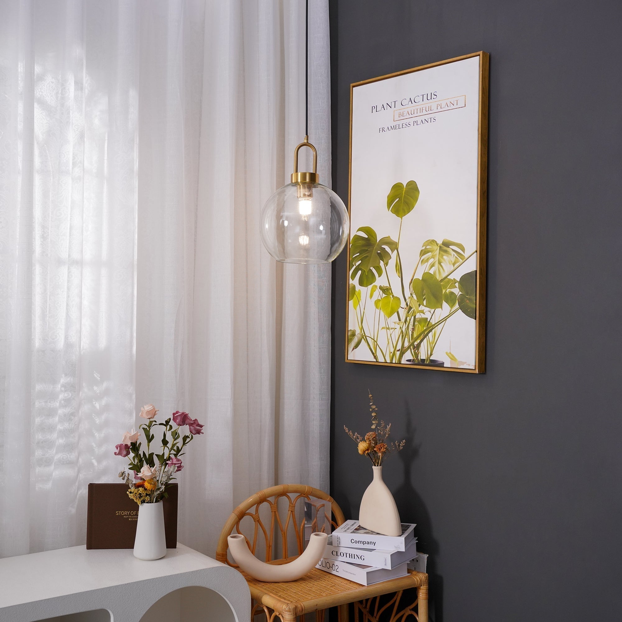 Lustra Suspension Pendule en Verre