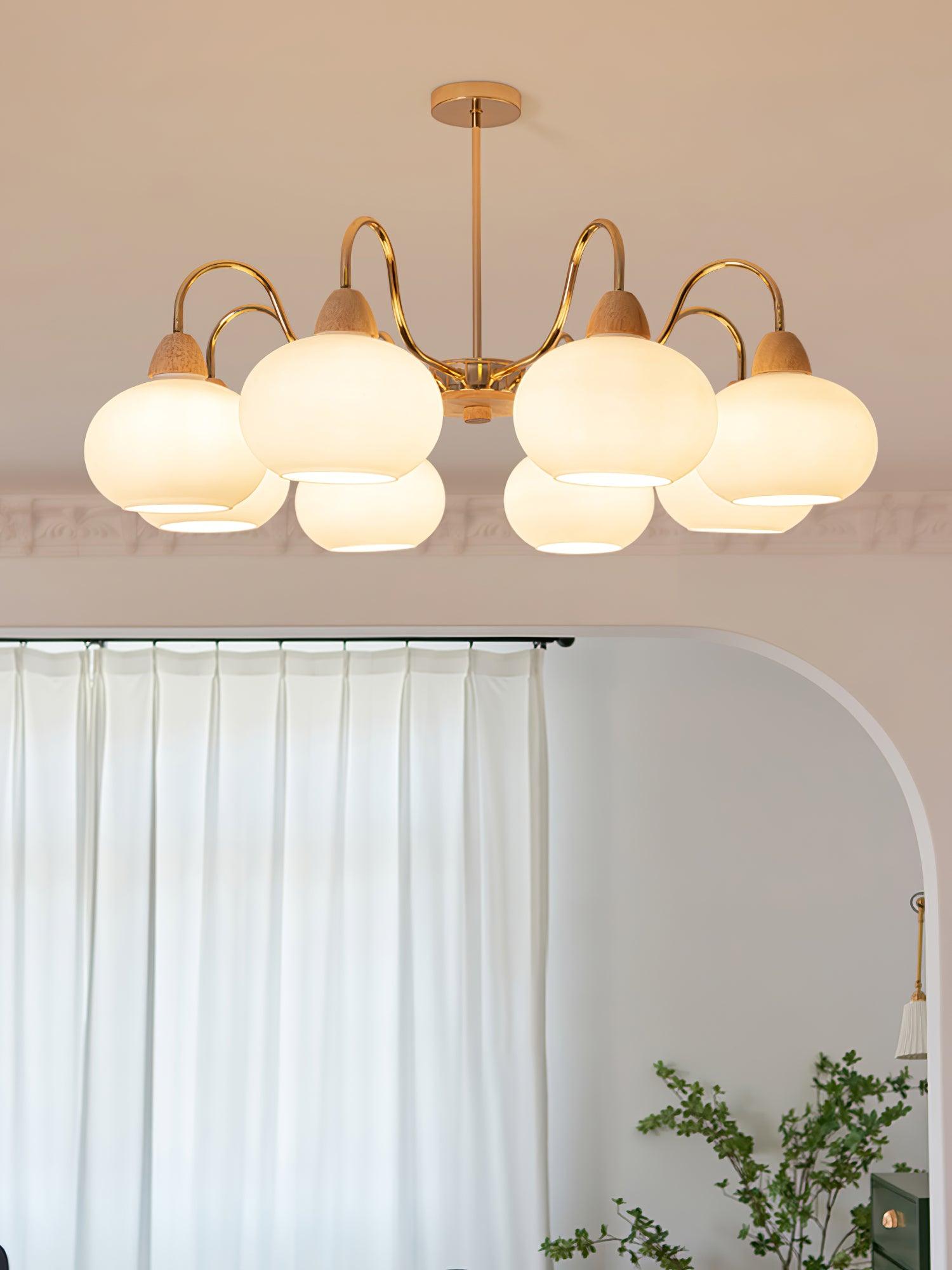 Zevena Lustre en Verre Élégant et Luxueux
