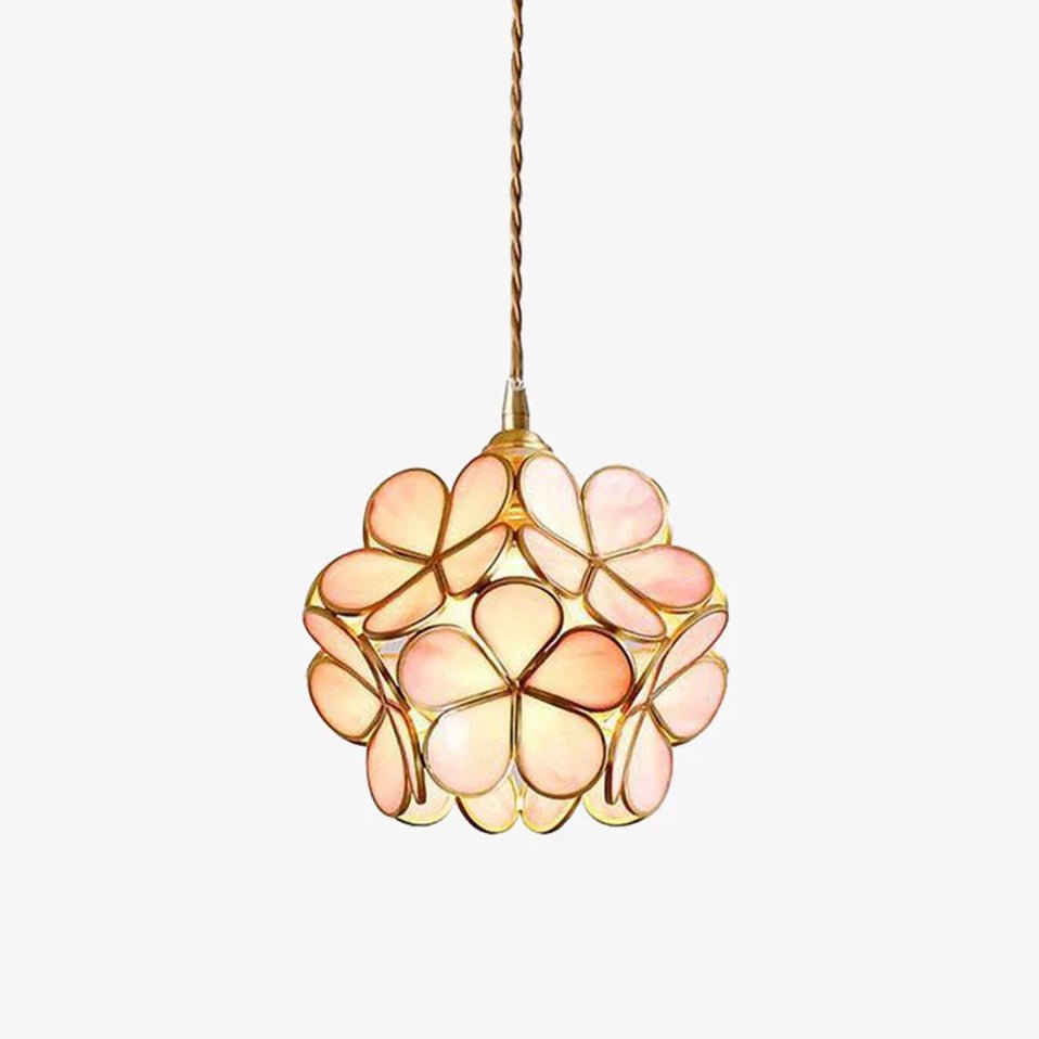 Lustra Suspension en Verre en Forme de Pétale pour Cuisine