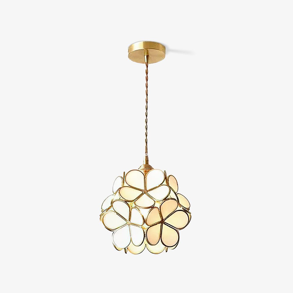 Lustra Suspension en Verre en Forme de Pétale pour Cuisine