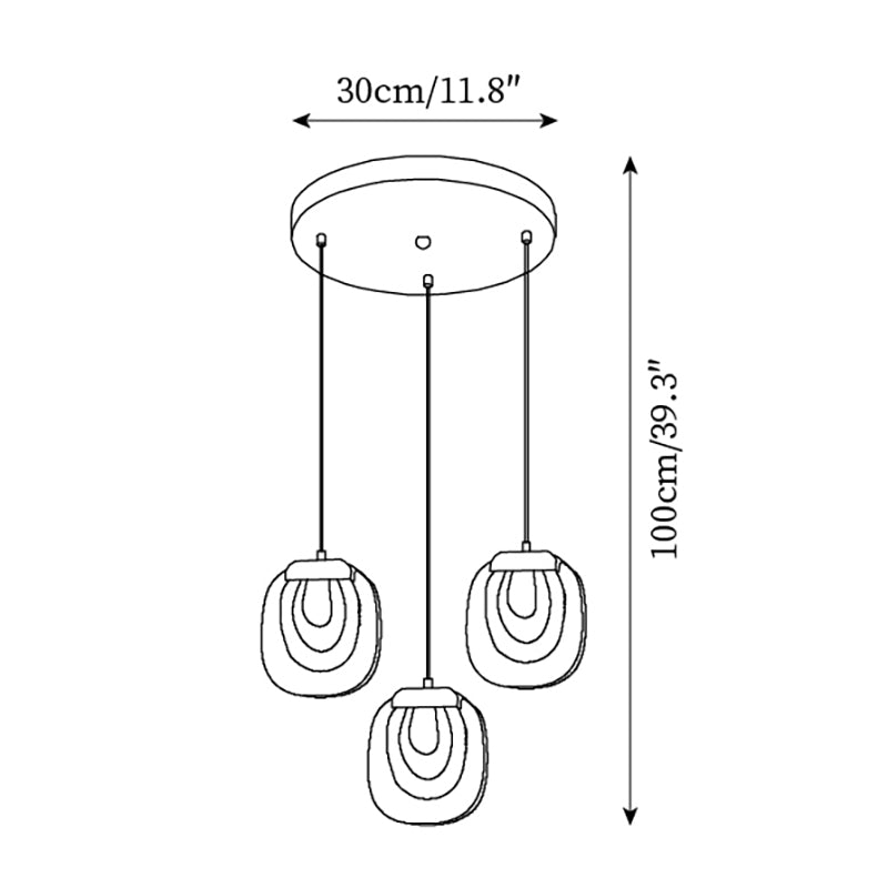 Avesia Suspension minimaliste en verre
