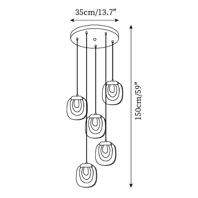 Avesia Suspension minimaliste en verre