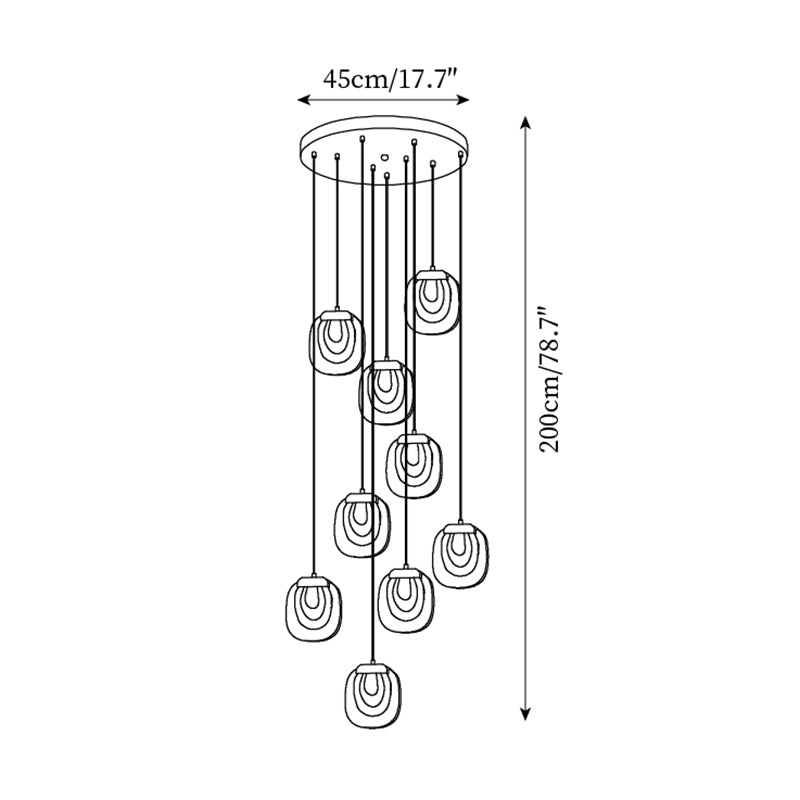Avesia Suspension minimaliste en verre