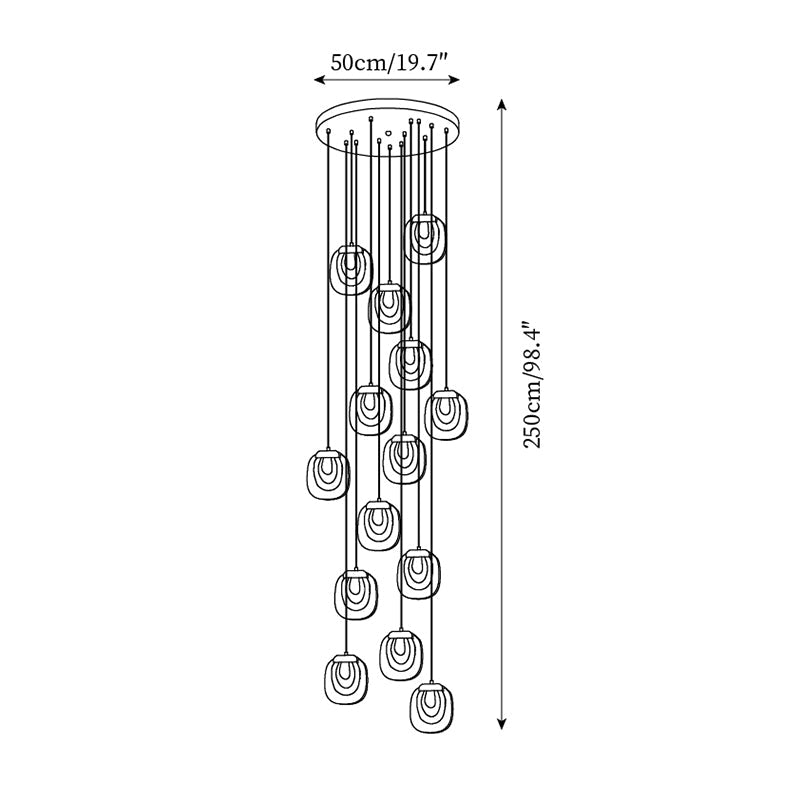 Avesia Suspension minimaliste en verre