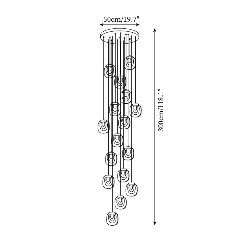 Avesia Suspension minimaliste en verre