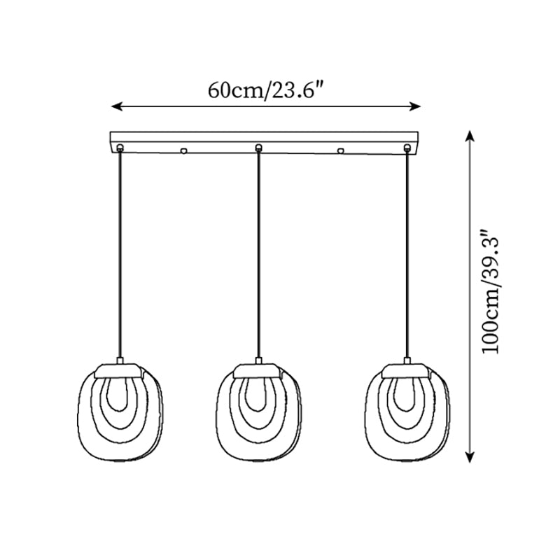 Avesia Suspension minimaliste en verre