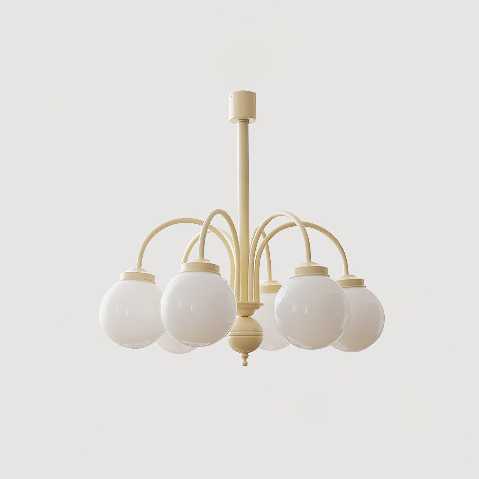 Lustra Lustre Sphères en Verre Crème