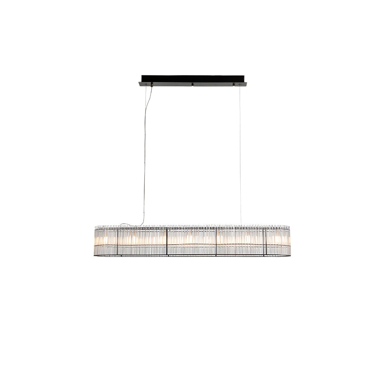 Lustra Suspension en Verre Tube Anneau Moderne Luxe