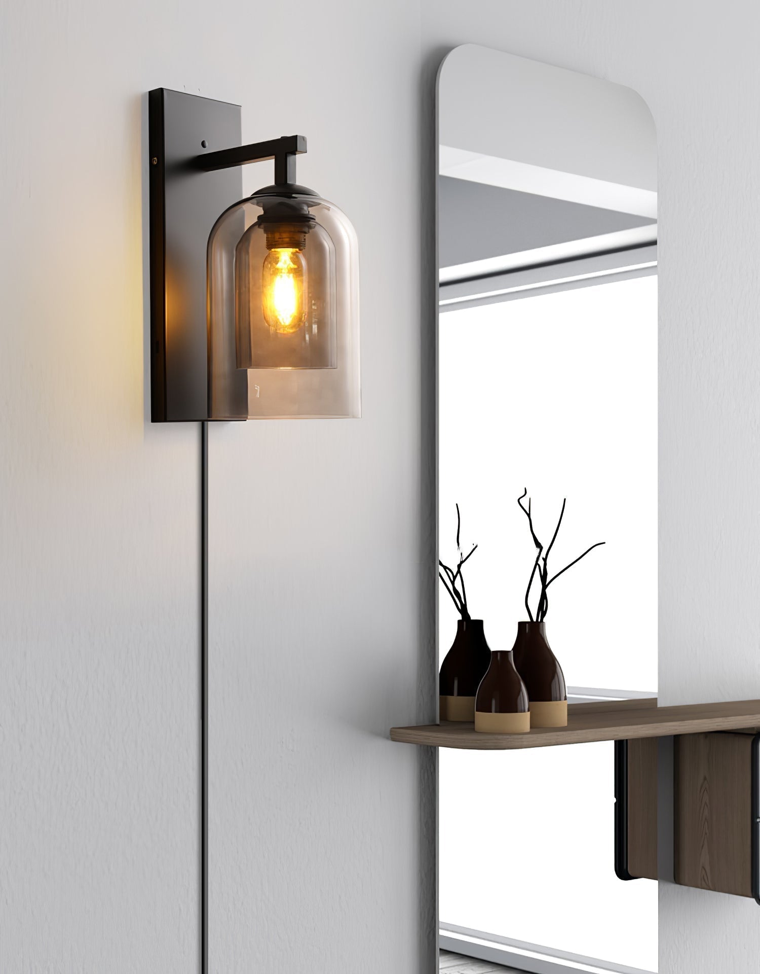 Mora Nordic Art Tubular Plug-in Glass Wall Lamp