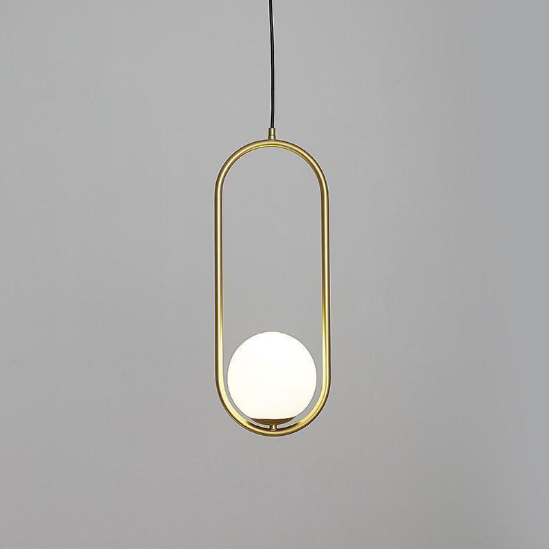 Ellipse Suspension Contemporaine en Laiton