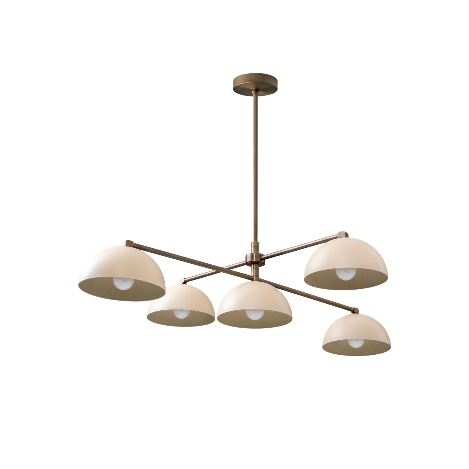 Vosole Lustre Industriel Vintage En Métal Et Laiton Linéaire