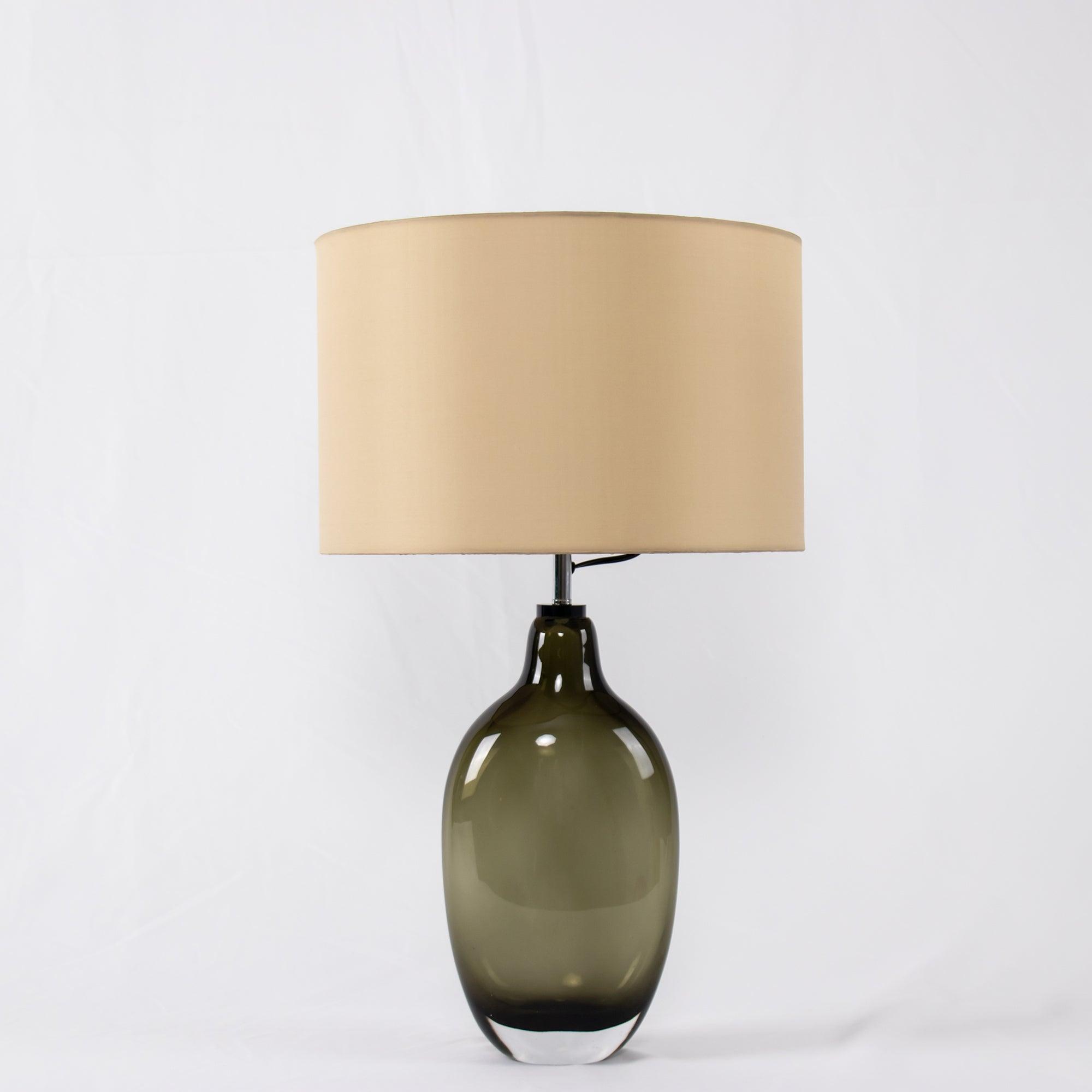 Otheain Lampe de Table en Cristal et Tissu