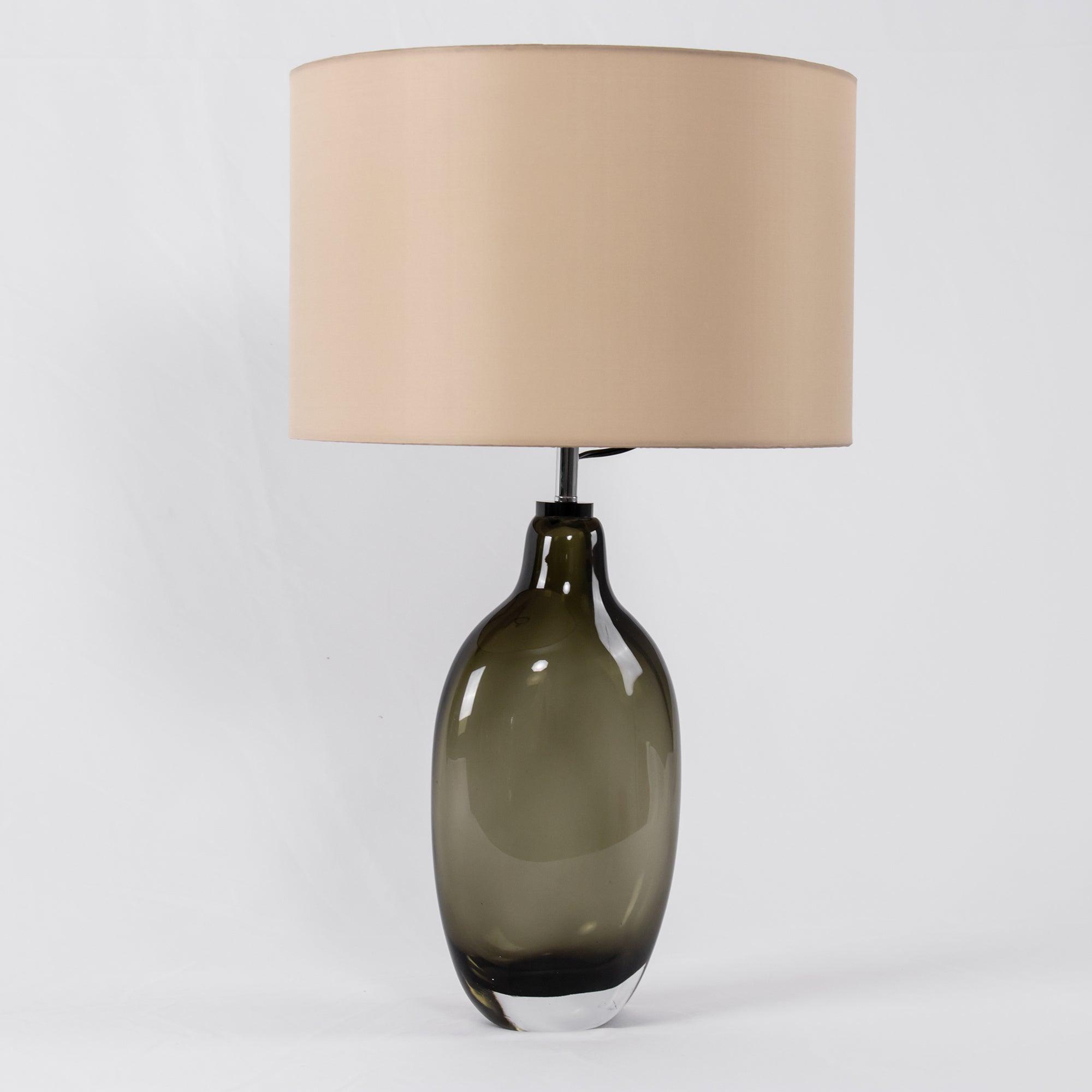 Otheain Lampe de Table en Cristal et Tissu