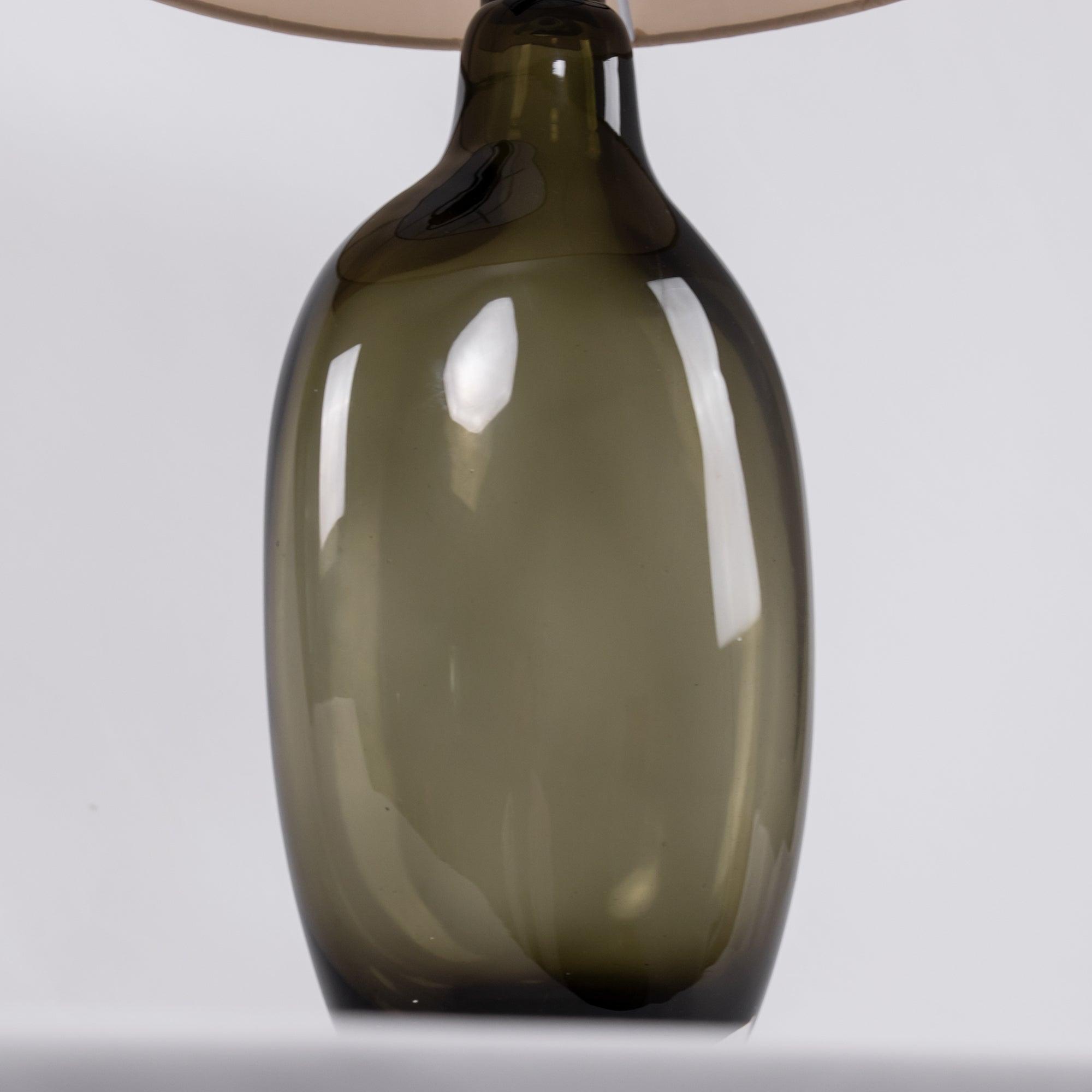 Otheain Lampe de Table en Cristal et Tissu