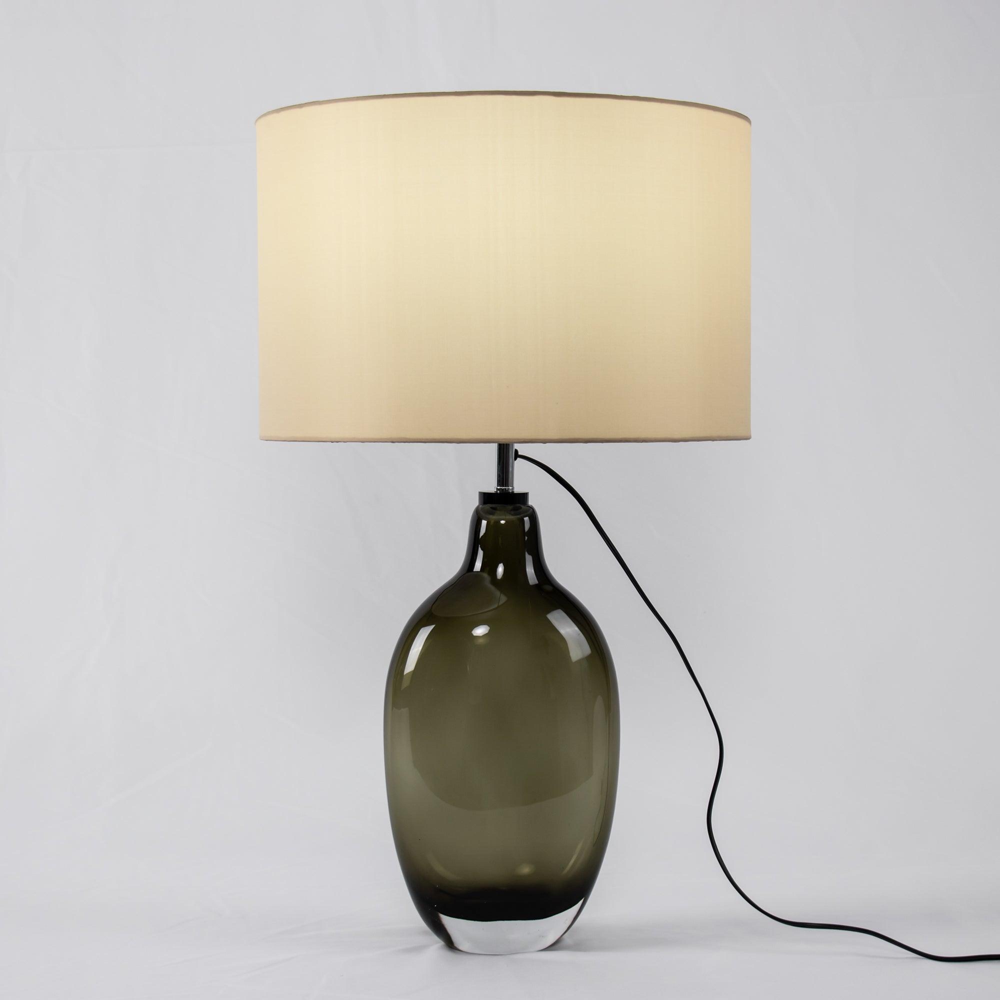 Otheain Lampe de Table en Cristal et Tissu