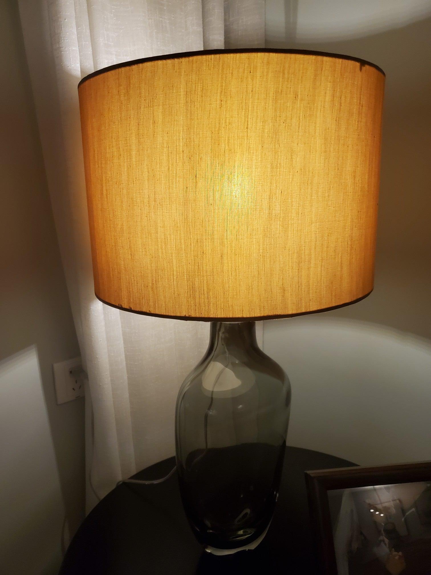 Otheain Lampe de Table en Cristal et Tissu