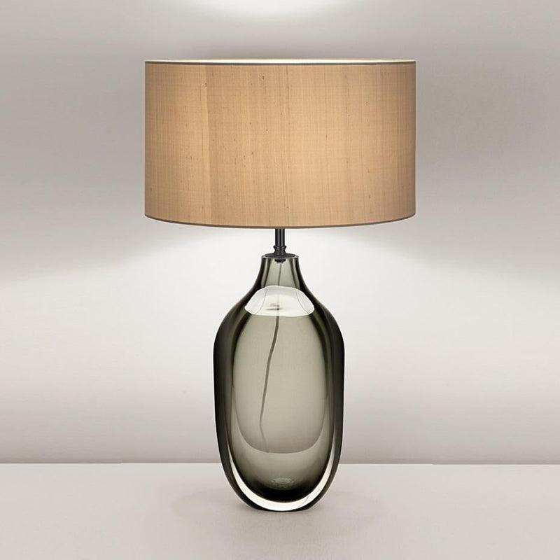 Otheain Lampe de Table en Cristal et Tissu