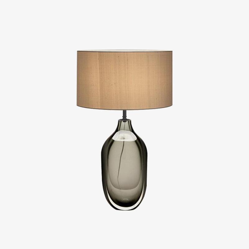 Otheain Lampe de Table en Cristal et Tissu