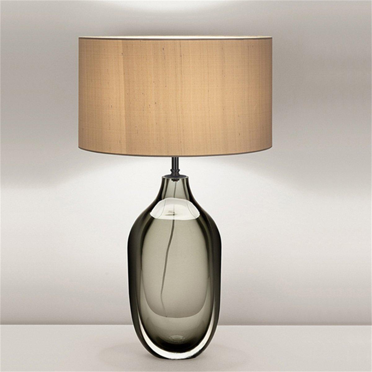 Otheain Lampe de Table en Cristal et Tissu