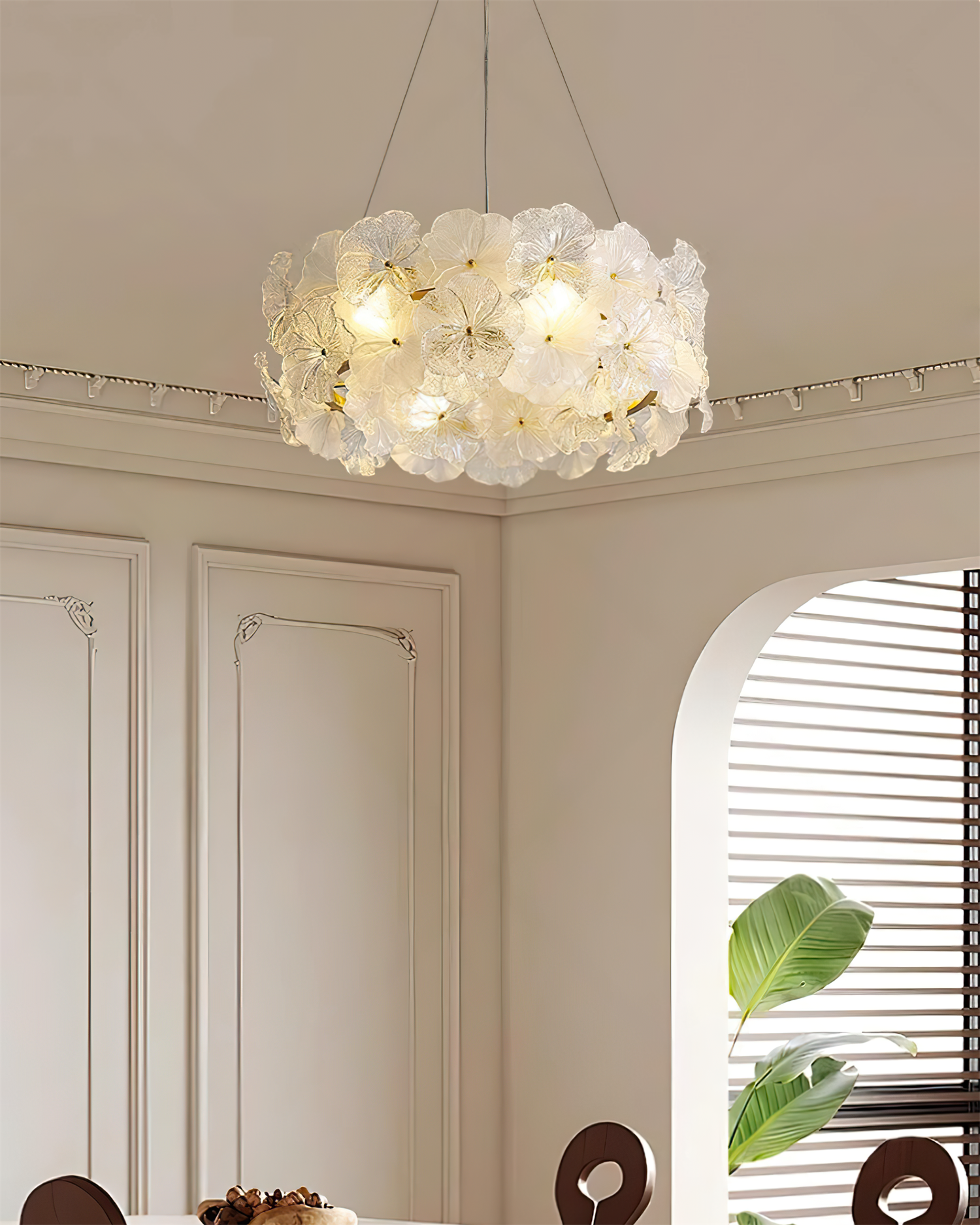 Glezen Lustre Verre Pétale Floral