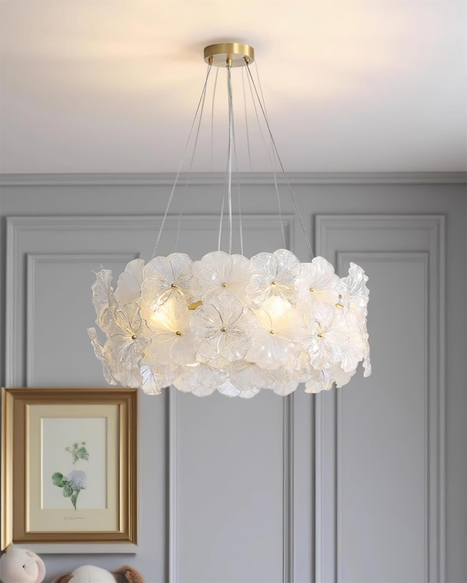 Glezen Lustre Verre Pétale Floral