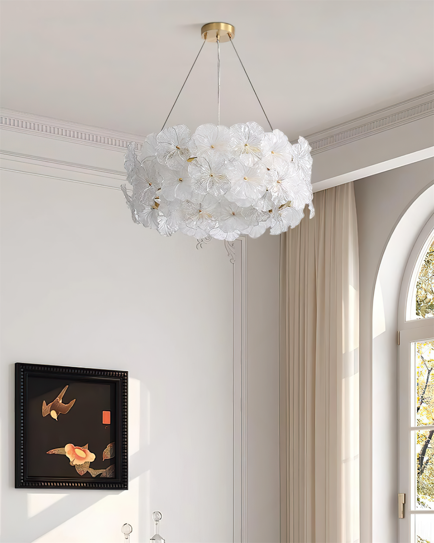 Glezen Lustre Verre Pétale Floral