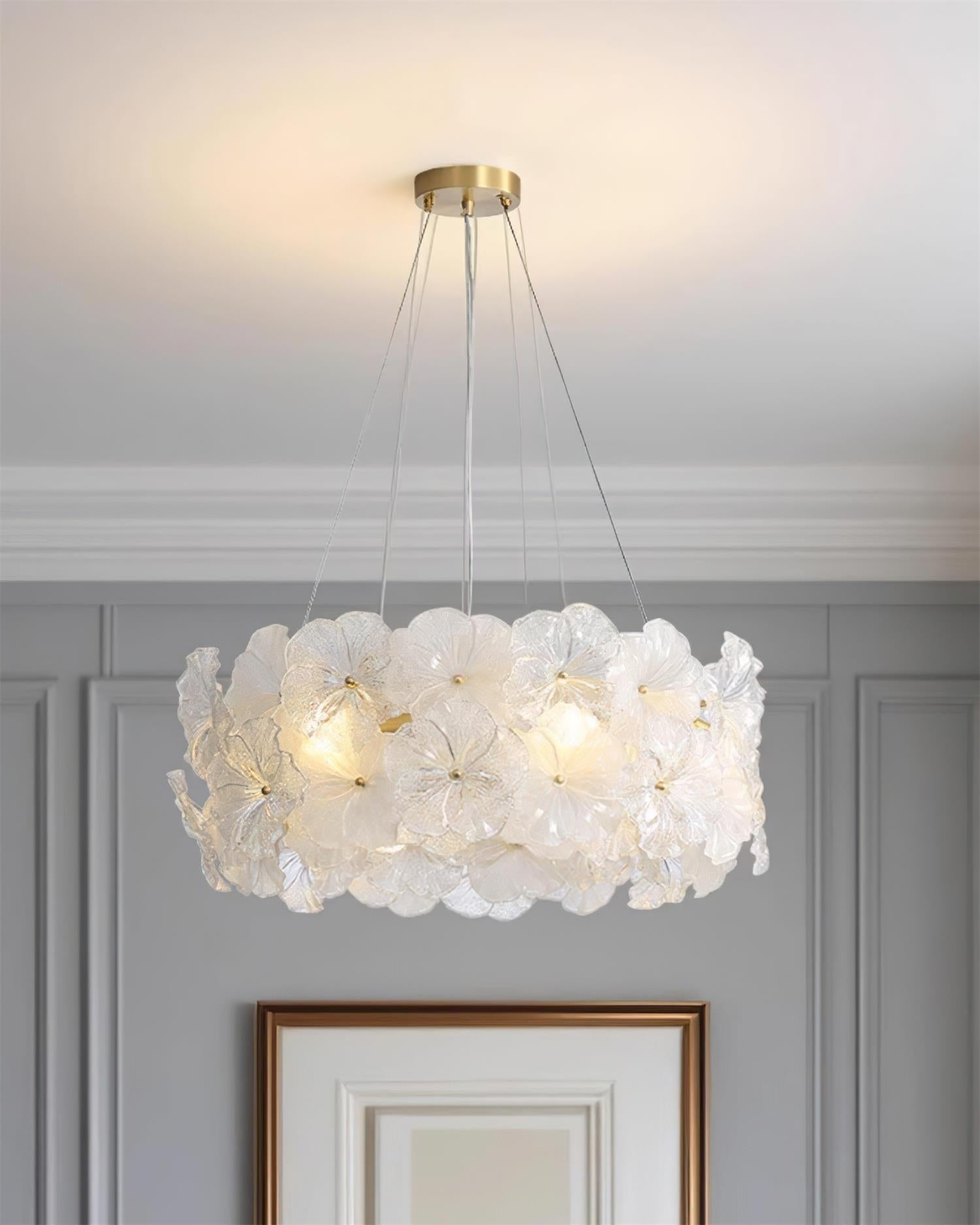 Glezen Lustre Verre Pétale Floral