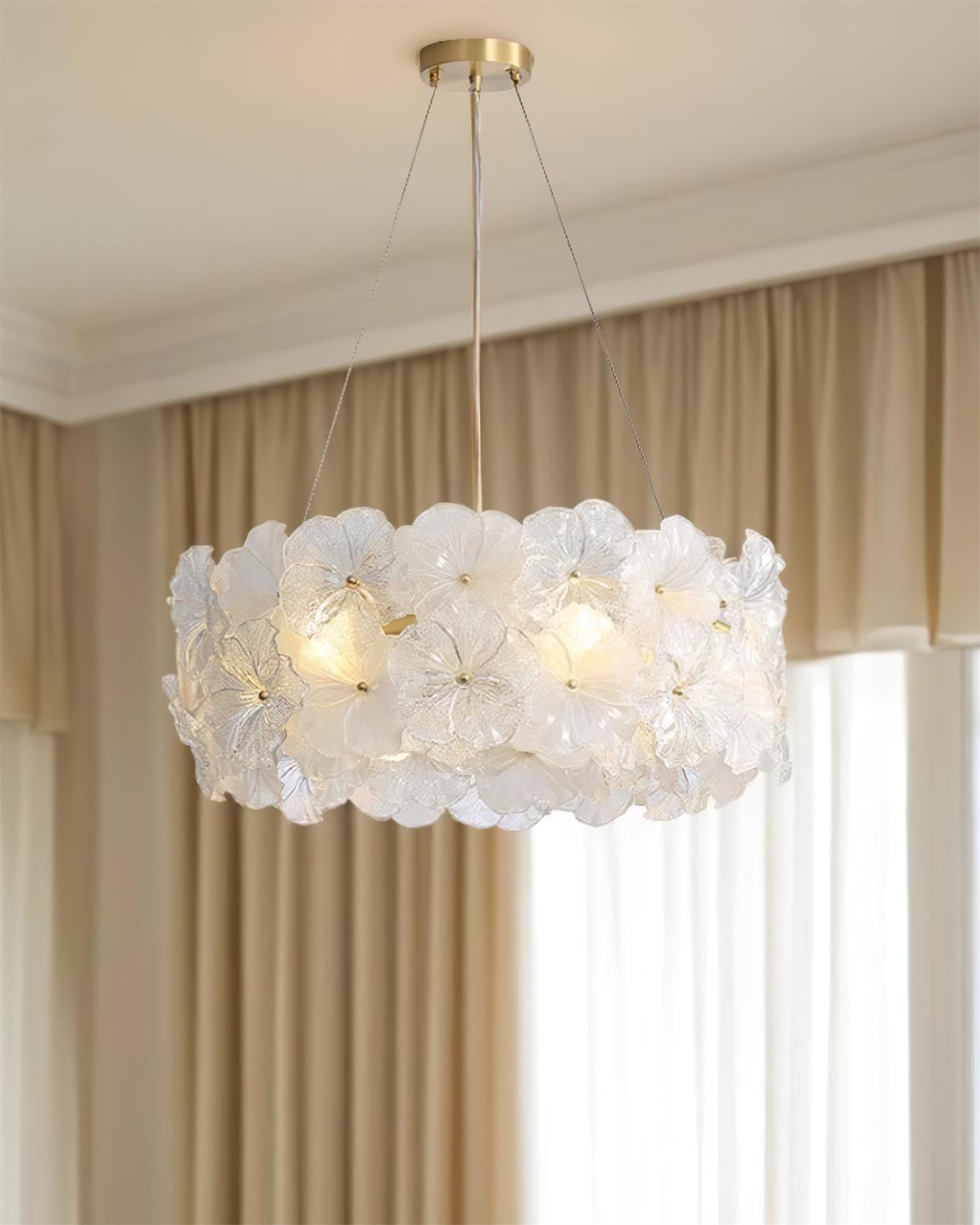 Glezen Lustre Verre Pétale Floral