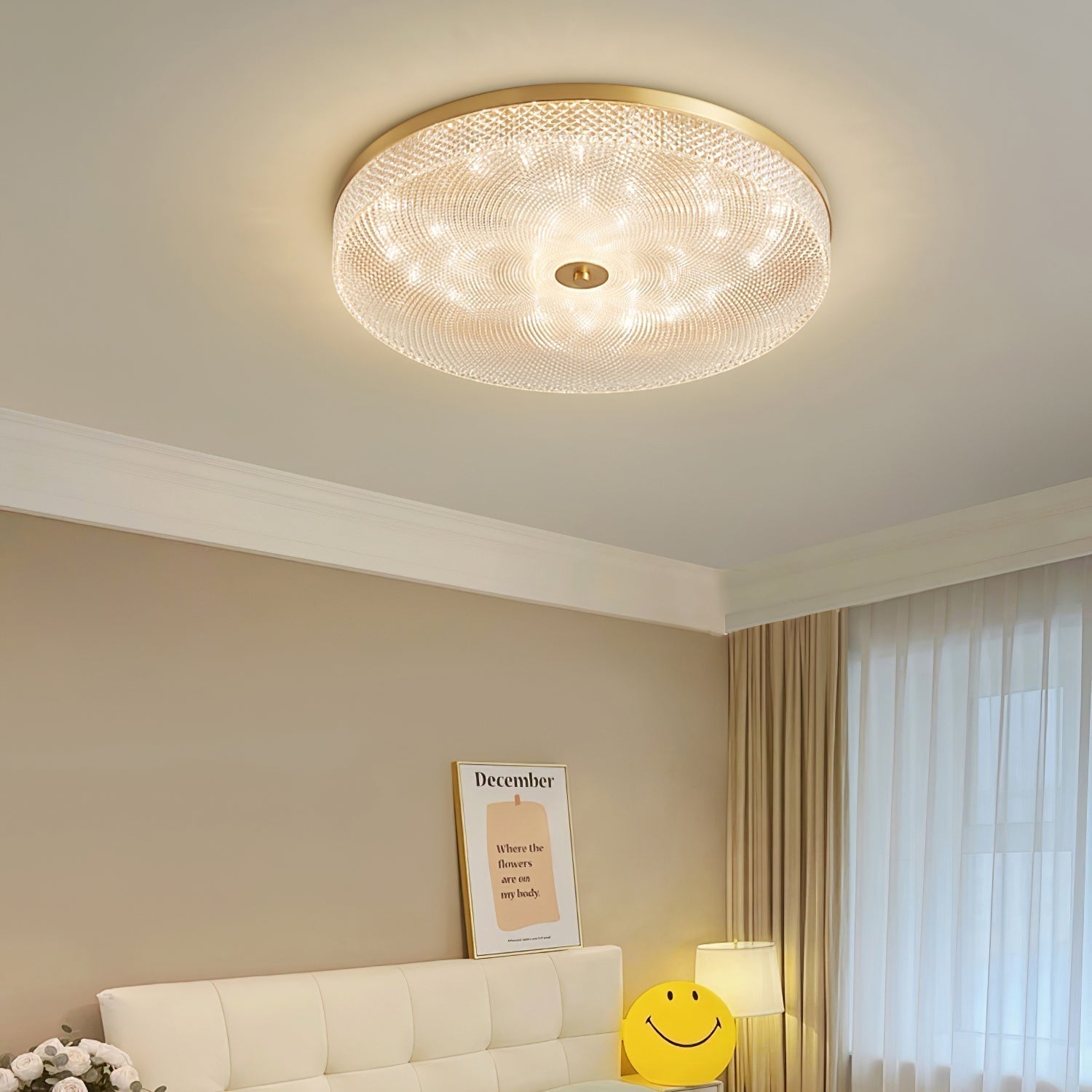 Ovelion Plafonnier moderne minimaliste à rayures