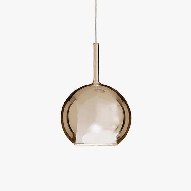 Lustra Suspension en Verre Fumé Rond