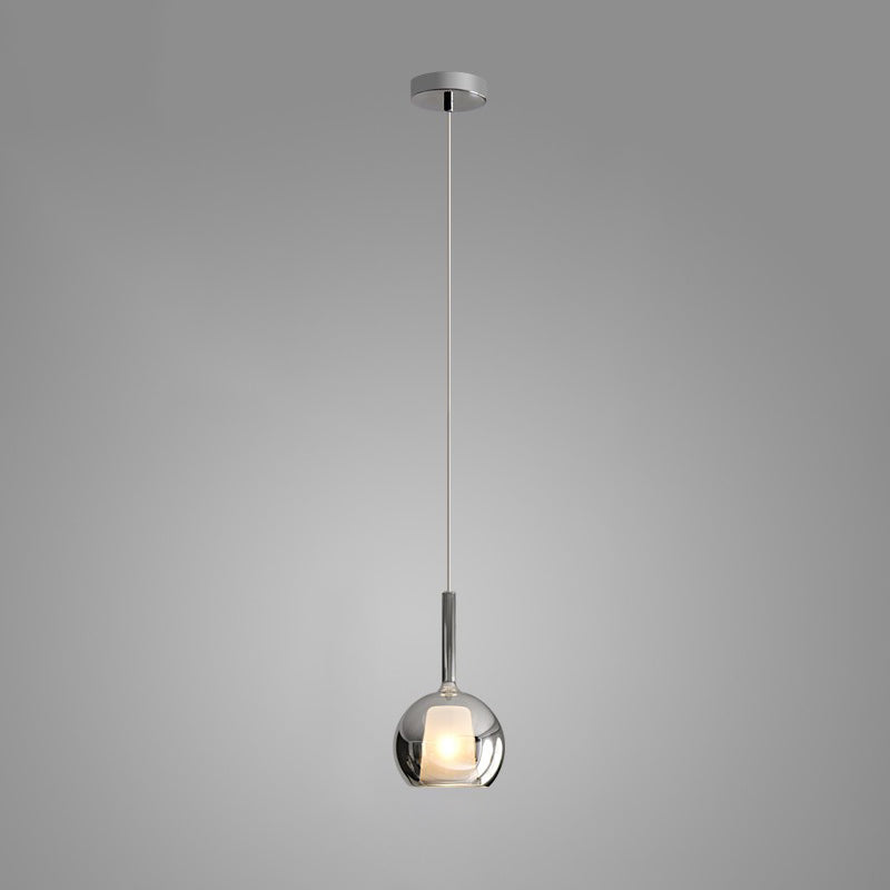 Lustra Suspension en Verre Fumé Rond