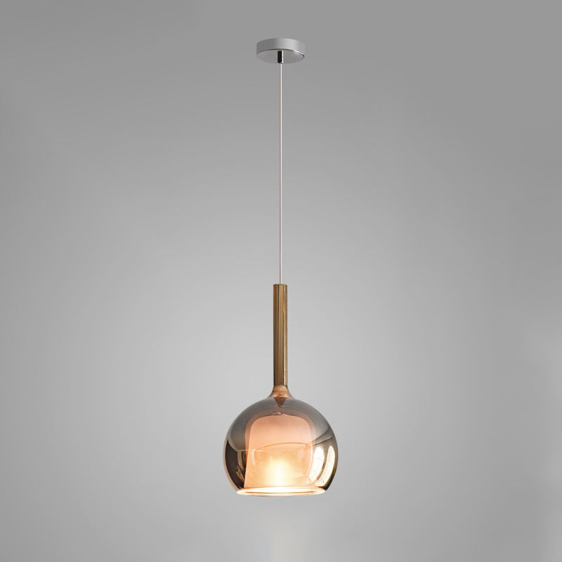 Lustra Suspension en Verre Fumé Rond