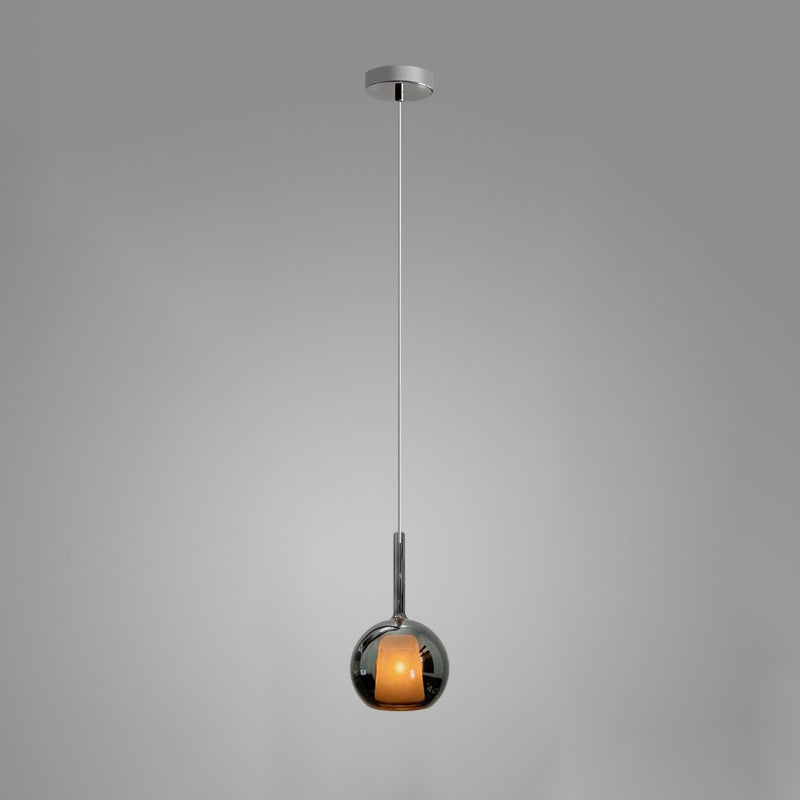 Lustra Suspension en Verre Fumé Rond