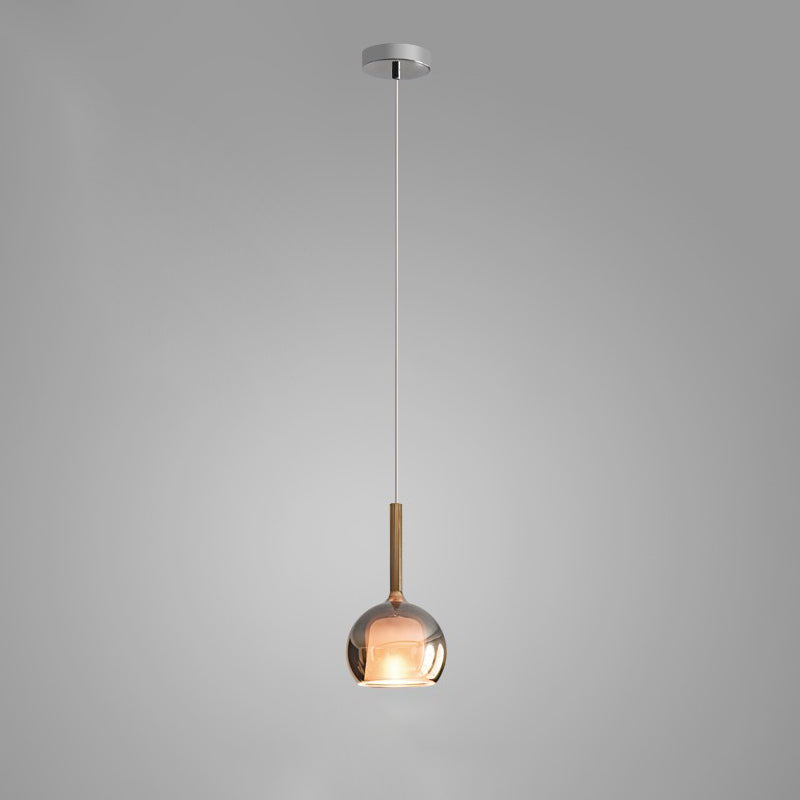 Lustra Suspension en Verre Fumé Rond