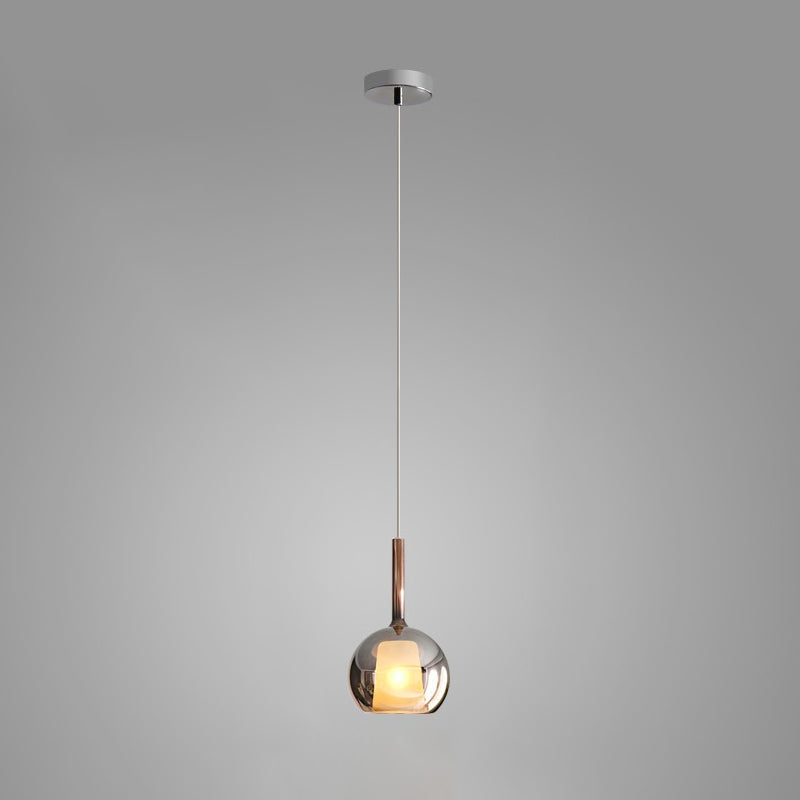 Lustra Suspension en Verre Fumé Rond