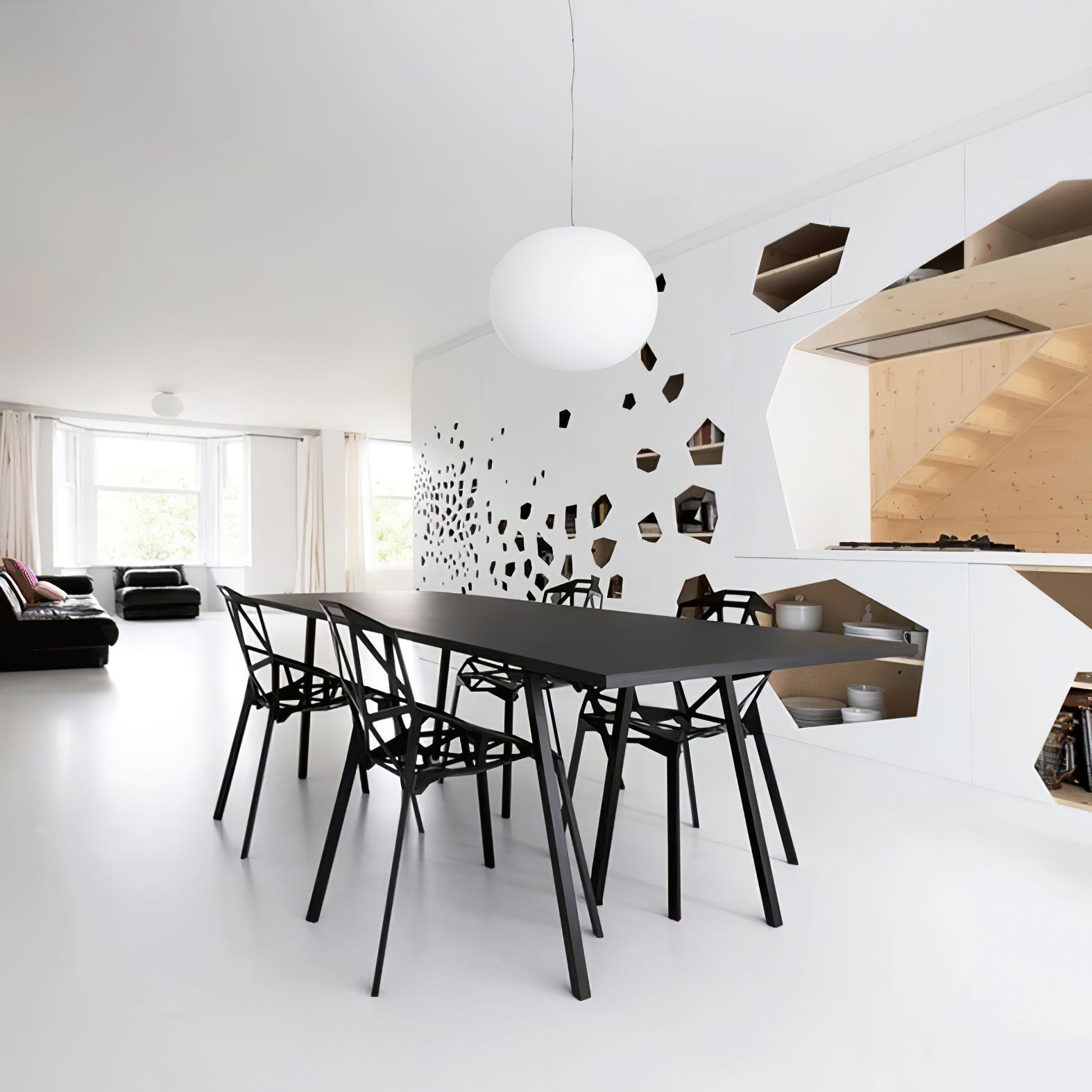 Orba Suspension Lampe en Verre Contemporain