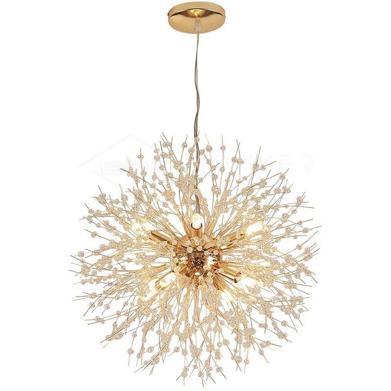 Lustra Lustre Cristal Pissenlit avec Cristaux
