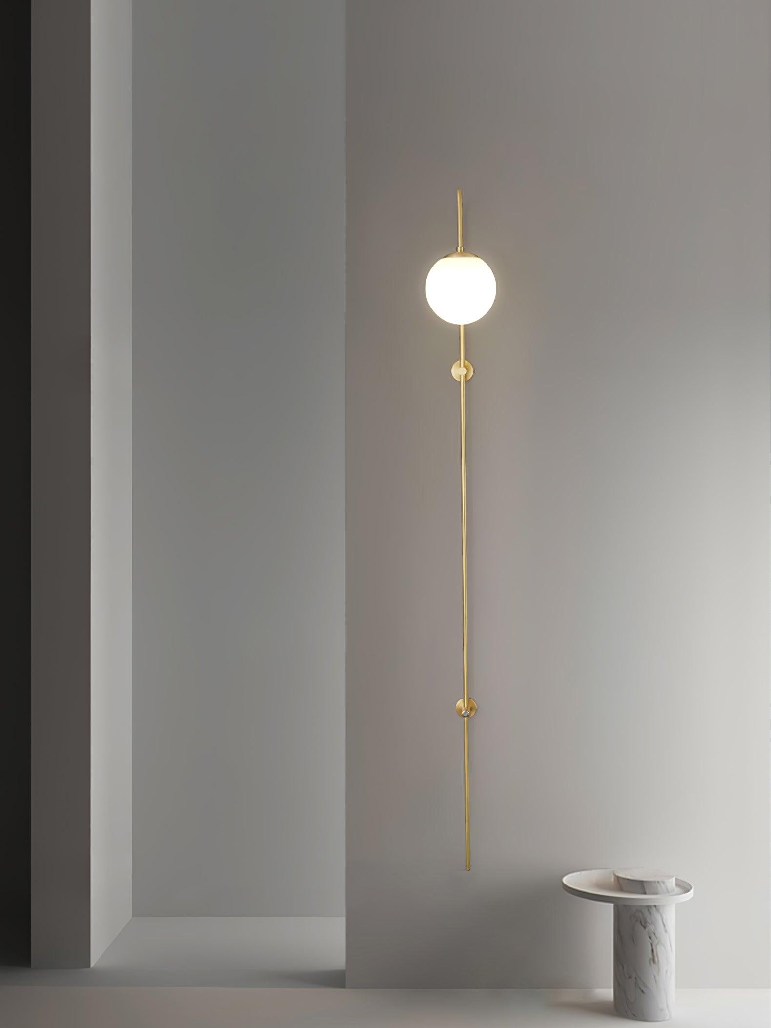 Nyvaris Applique Murale Minimaliste Laiton et Verre
