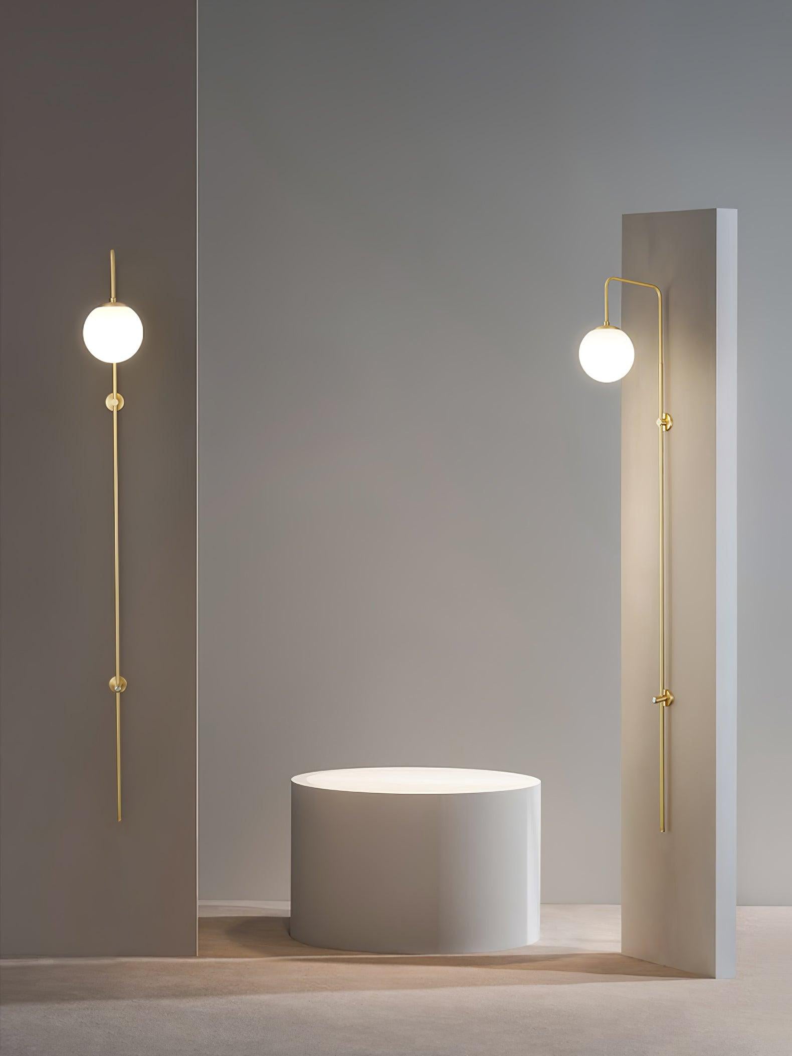 Nyvaris Applique Murale Minimaliste Laiton et Verre