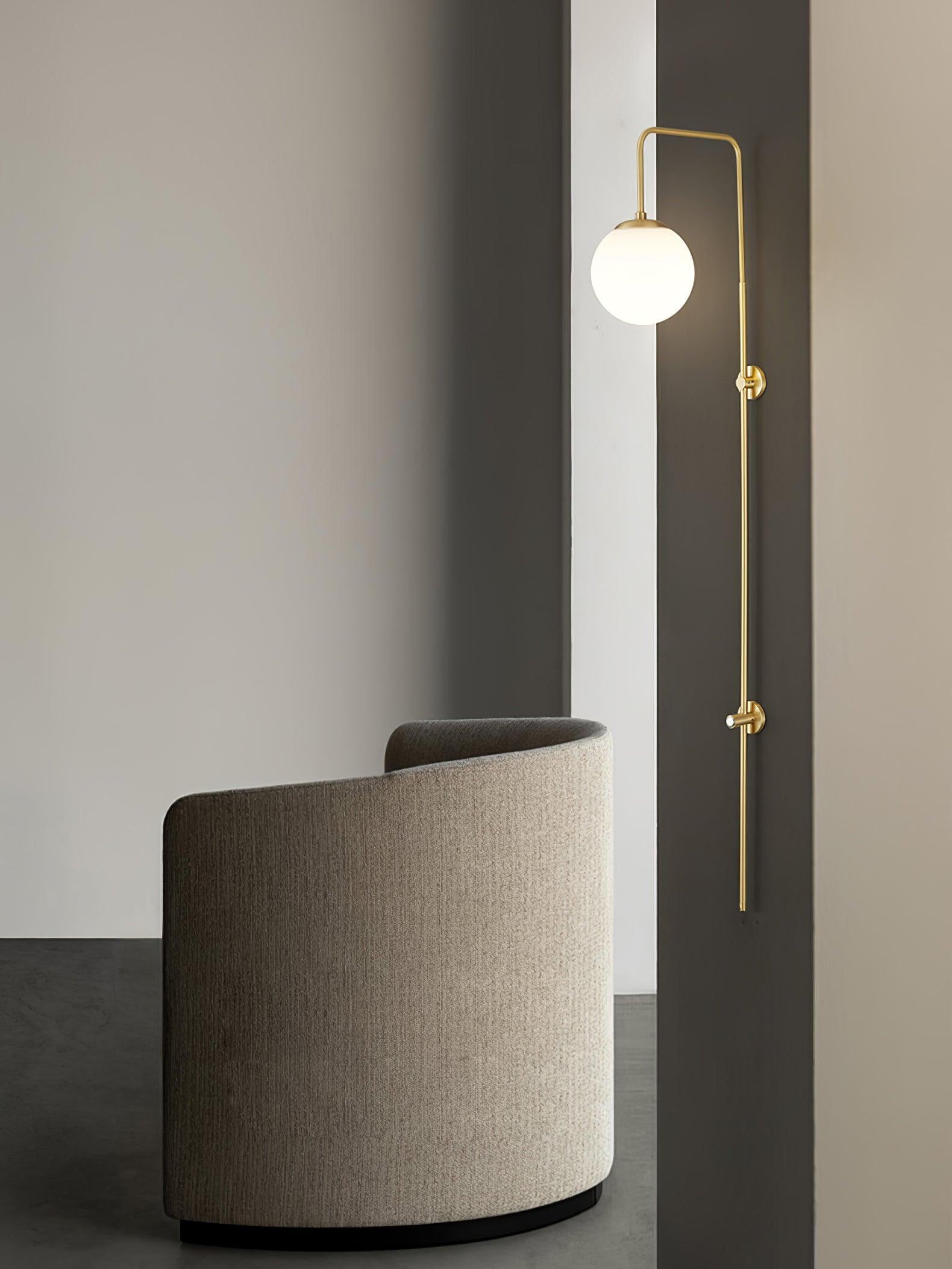 Nyvaris Applique Murale Minimaliste Laiton et Verre