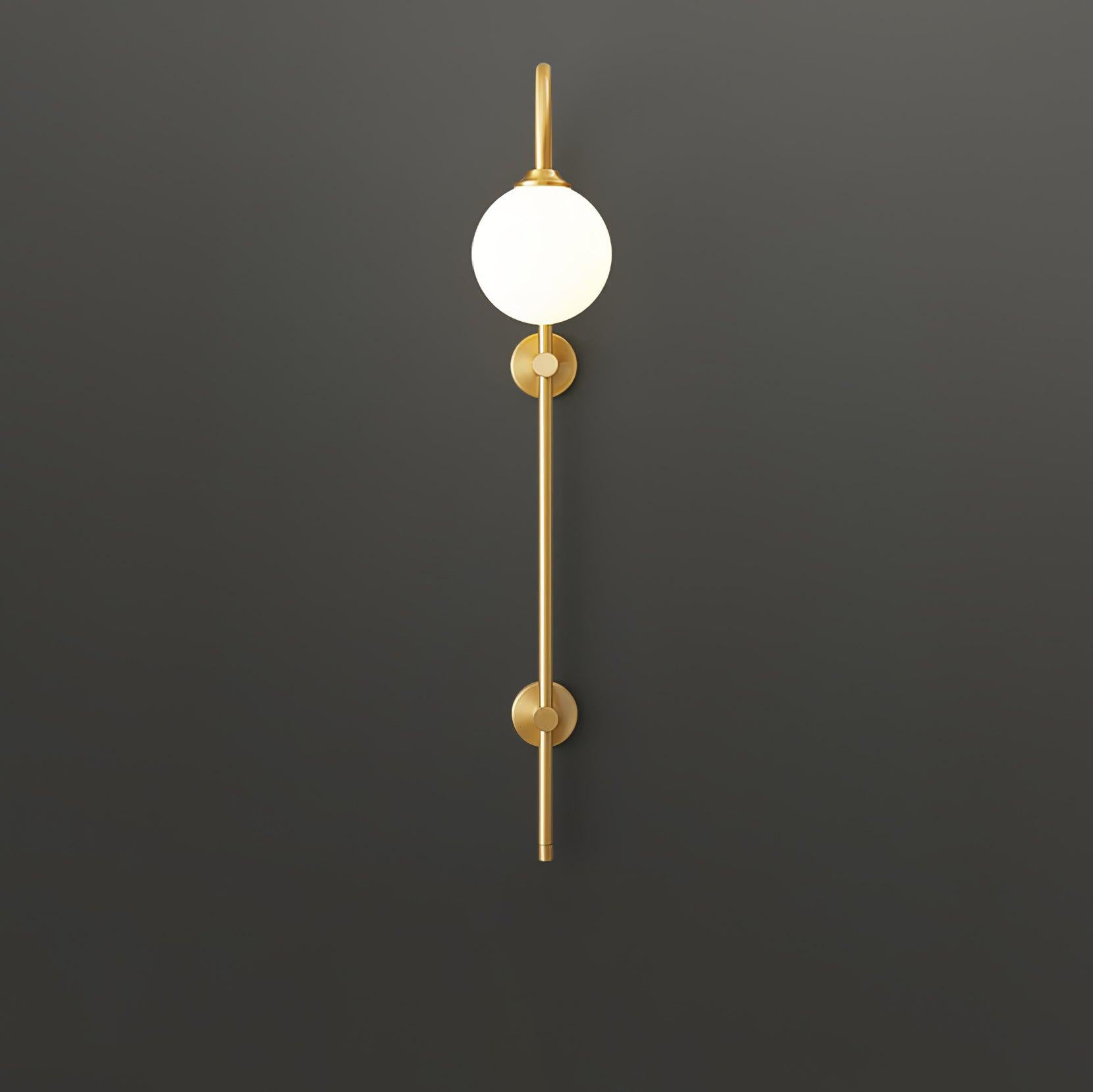 Nyvaris Applique Murale Minimaliste Laiton et Verre