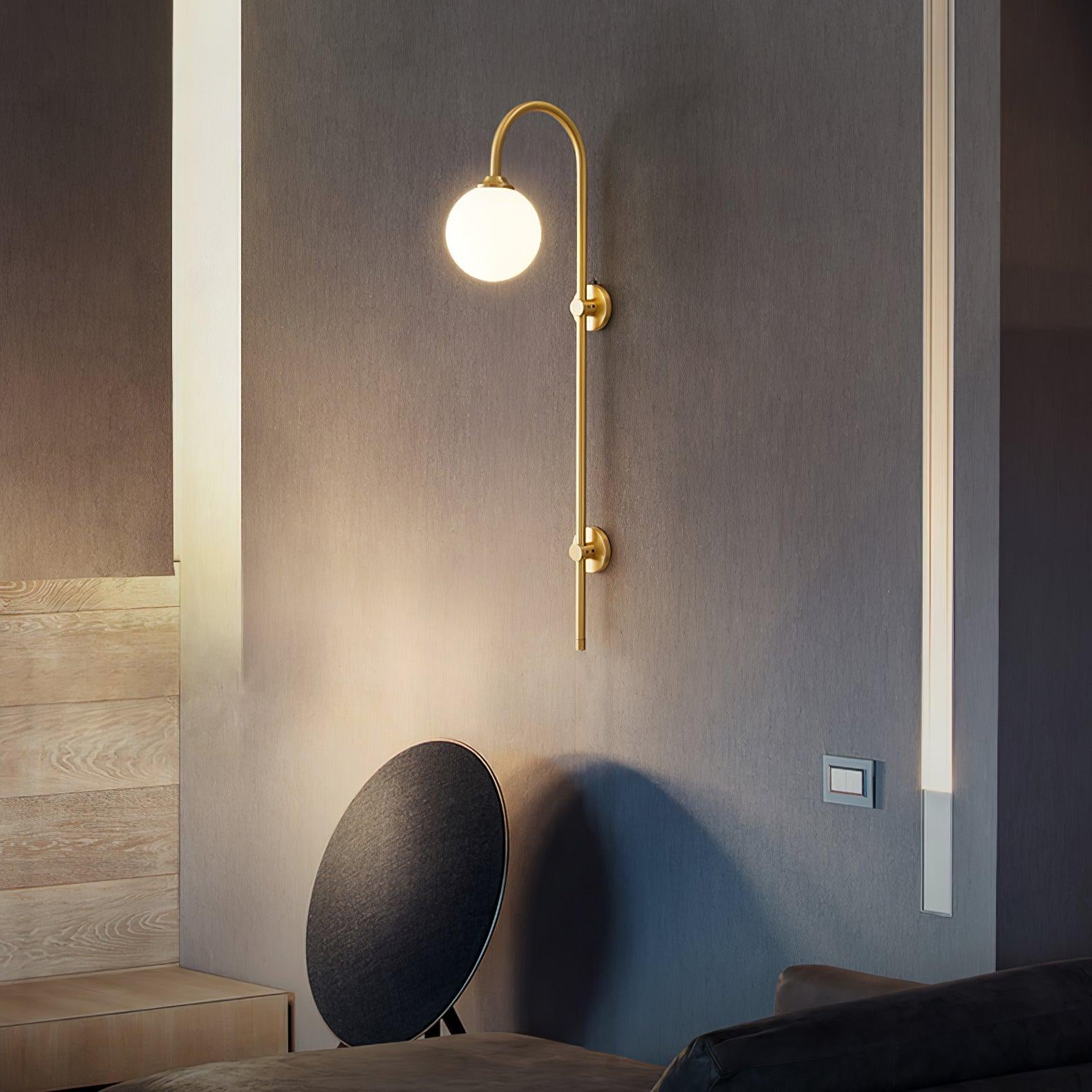 Nyvaris Applique Murale Minimaliste Laiton et Verre