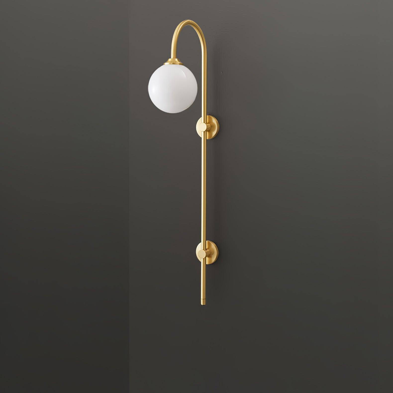 Nyvaris Applique Murale Minimaliste Laiton et Verre
