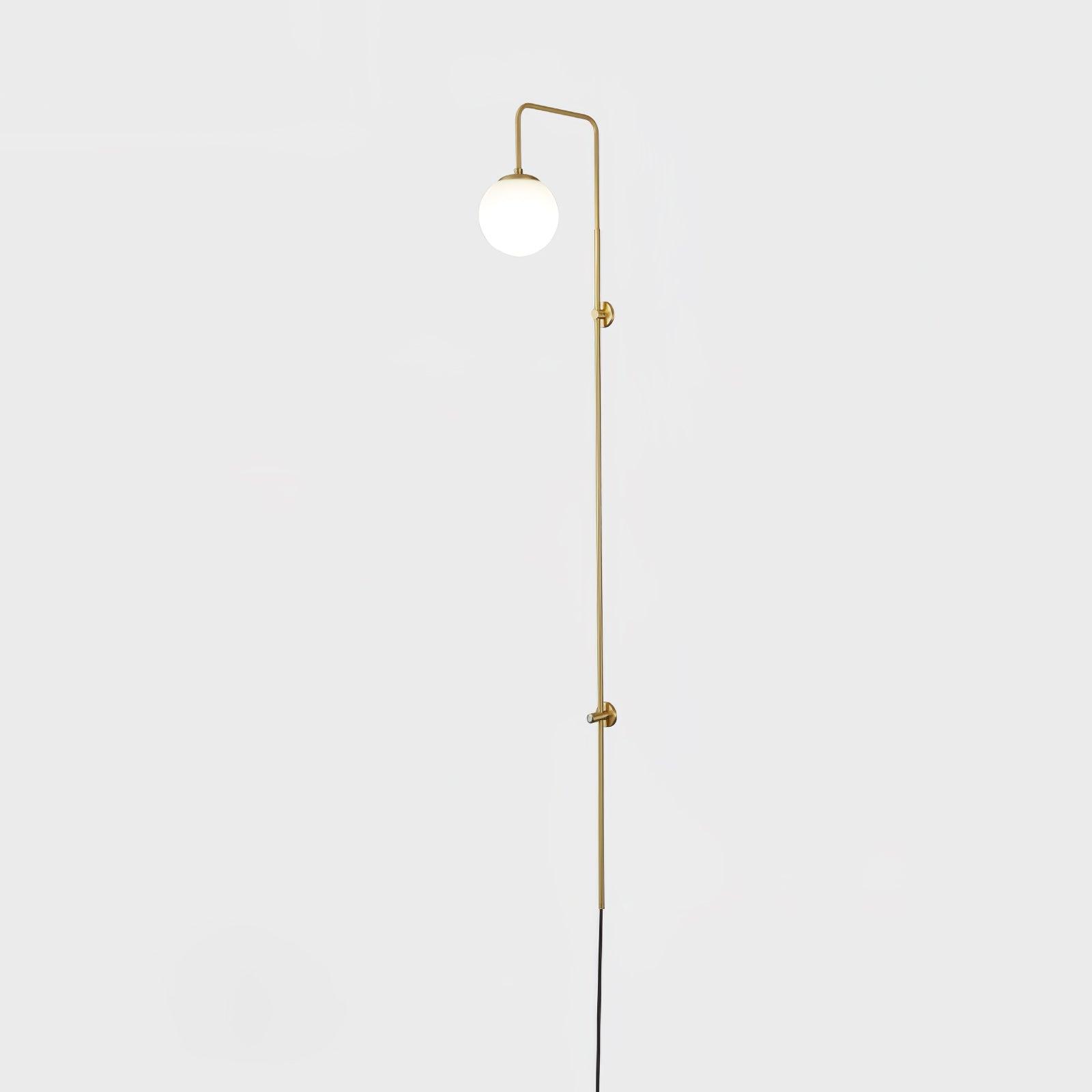 Evshaia Applique Murale Globe Élégance Premium en Laiton et Verre avec Prise