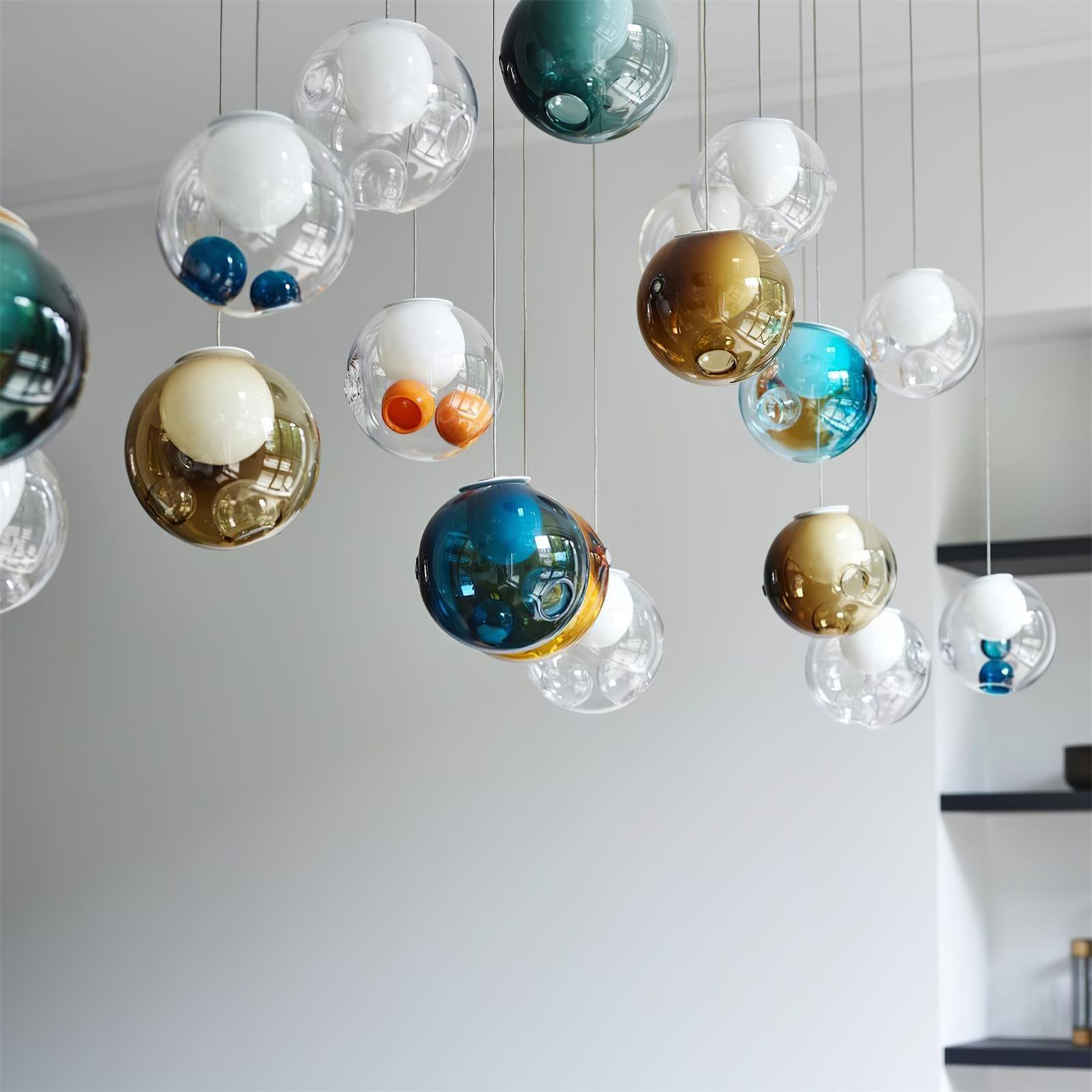 Verona Lustre Cluster Globe Transparent Escaliers