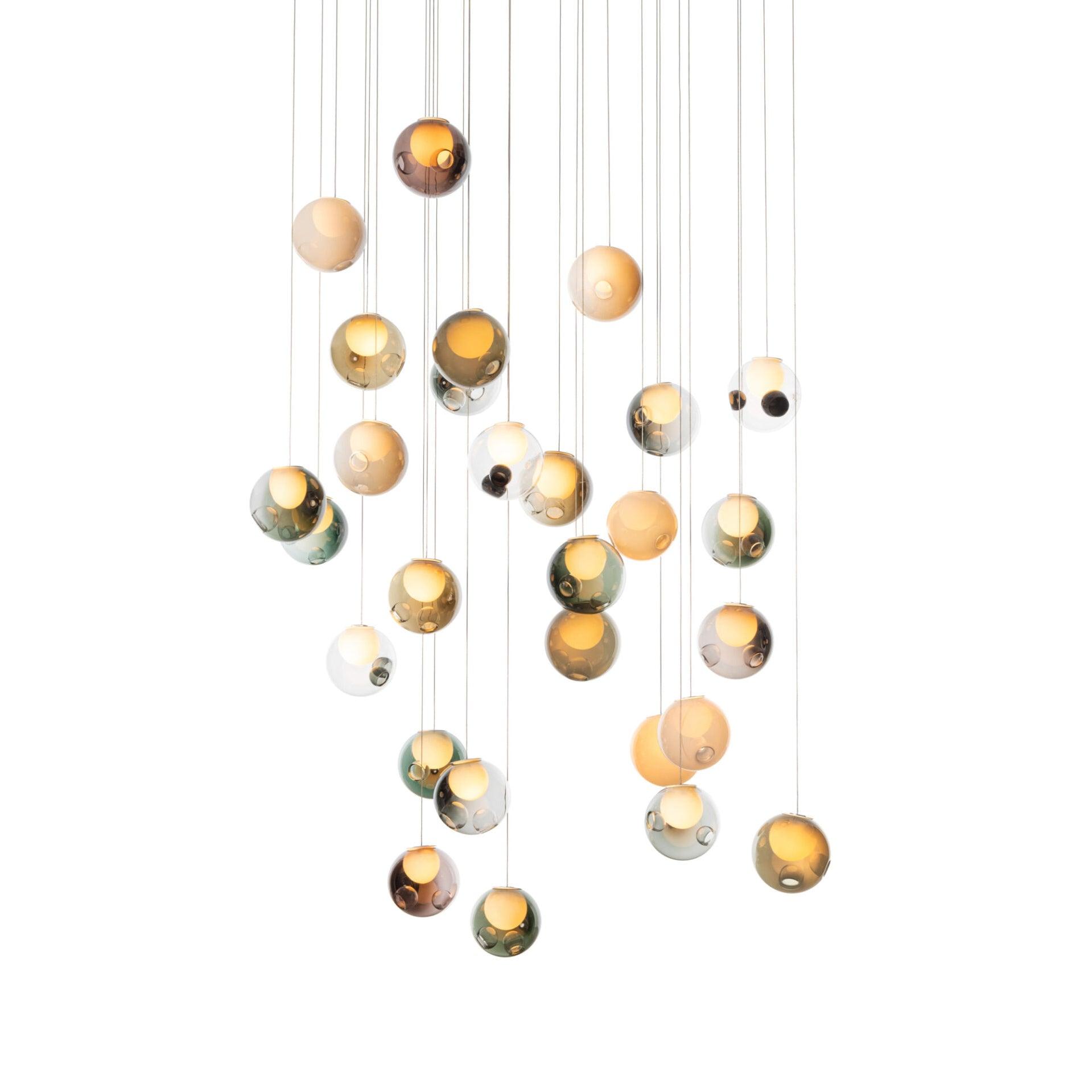 Verona Lustre Cluster Globe Transparent Escaliers