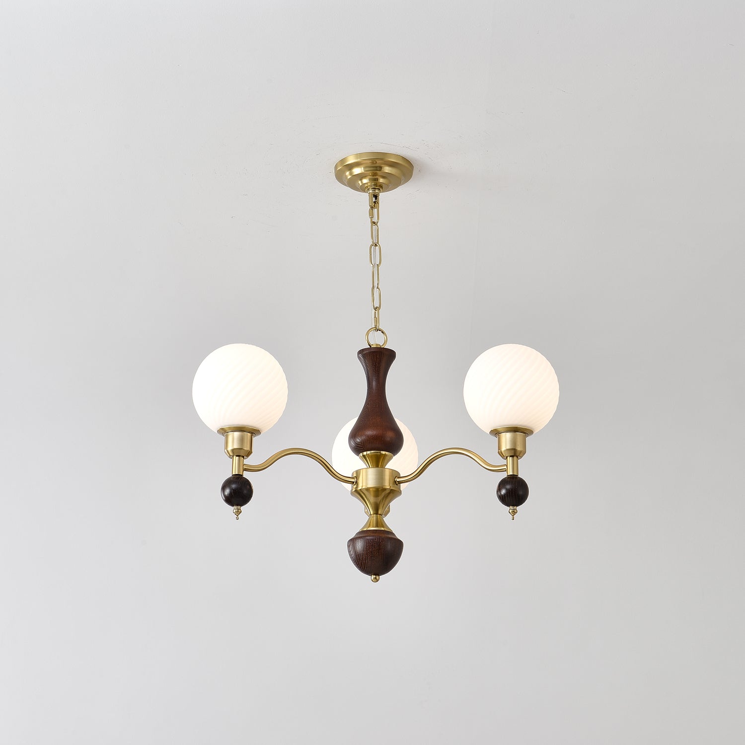Aurora Globe Sphère Noyer Lustre