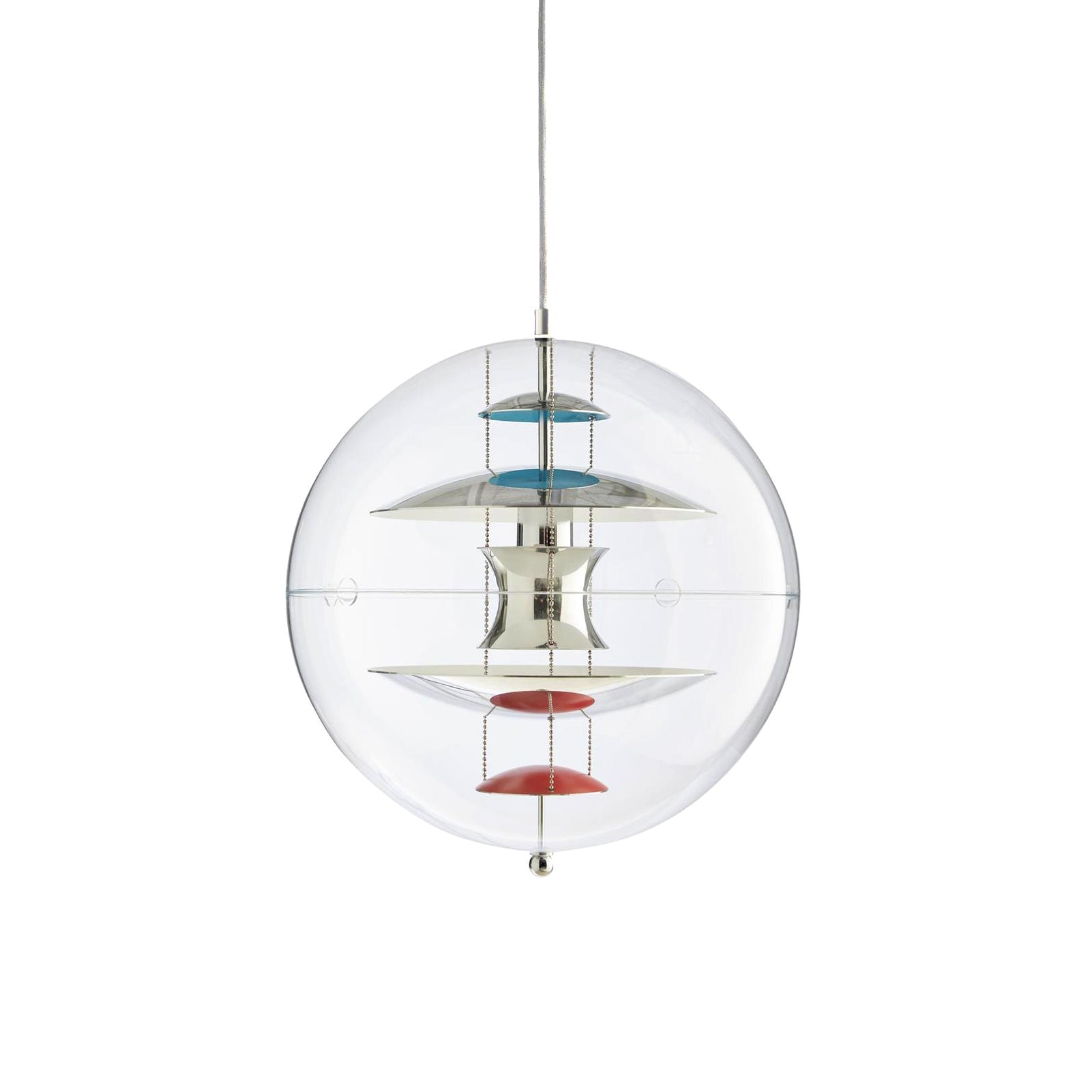Orlaeen Lampe suspendue Globe en métal et acrylique à créativité individuelle