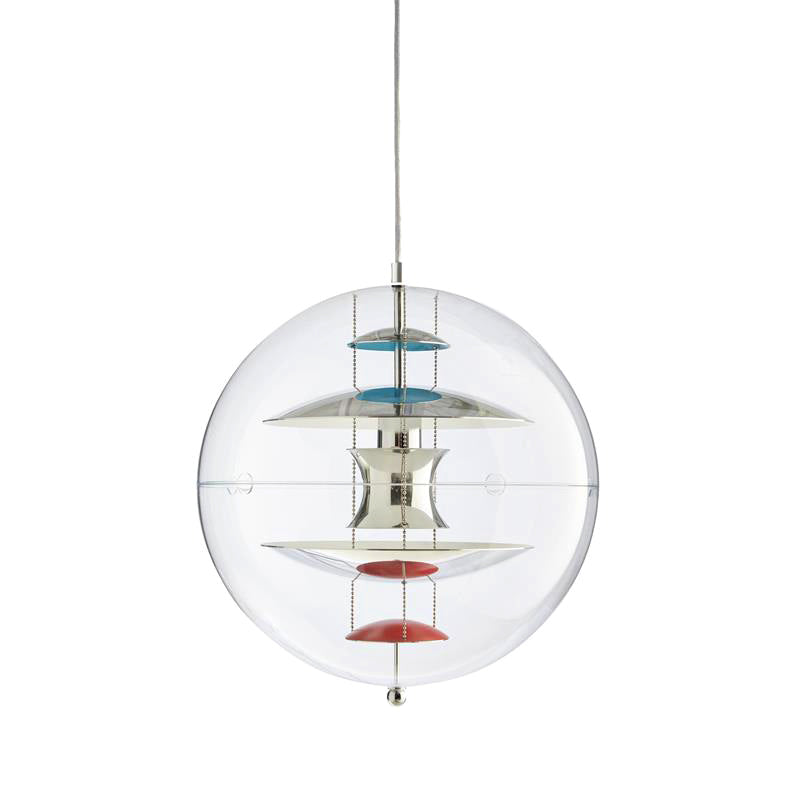 Orlaeen Lampe suspendue Globe en métal et acrylique à créativité individuelle